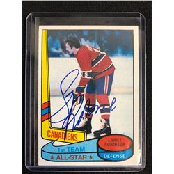 LARRY ROBINSON SIGNED 1ST TEAM ALL-STAR HOCKEY CARD