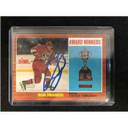 RON FRANCIS SIGNED LADY BYNG HOCKEY CARD