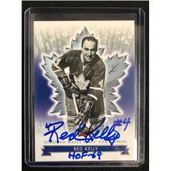 RED KELLY SIGNED UPPER DECK MAPLE LEAFS CENTENNIAL HOCKEY CARD