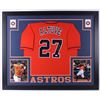 Image 1 : Jose Altuve Signed 35" x 43" Custom Framed Jersey (JSA COA)