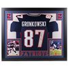 Image 1 : Rob Gronkowski Signed New England Patriots 35x43 Custom Framed Jersey (PSA COA)