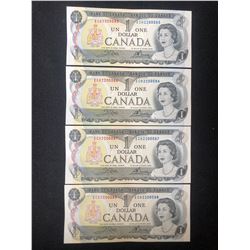 1973 $1 UNCIRCULATED SEQUENTIAL CANADIAN BANK NOTES