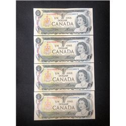 1973 $1 UNCIRCULATED SEQUENTIAL CANADIAN BANK NOTES