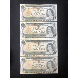 1973 $1 UNCIRCULATED SEQUENTIAL CANADIAN BANK NOTES