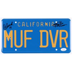 Cheech Marin & Tommy Chong Signed "Up in Smoke" License Plate Inscribed "19" (JSA COA)
