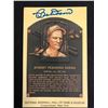 Image 1 : BOB DOERR Signed Hall of Fame Plaque Post Card
