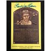 Image 1 : Pee Wee Reese Autographed 1984 HOF Metallic Plaque Card