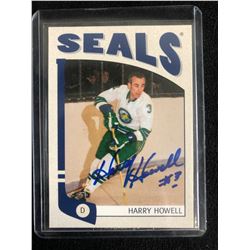 HARRY HOWELL SIGNED VINTAGE SEALS HOCKEY CARD