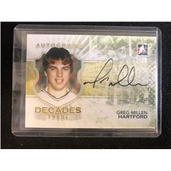 GREG MILLEN SIGNED ITG DECADES HOCKEY CARD