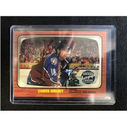 CHRIS DRURY SIGNED TOPPS HERITAGE HOCKEY CARD