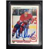 Image 1 : CHRIS CHELIOS SIGNED 1990-91 UPPER DECK HOCKEY CARD