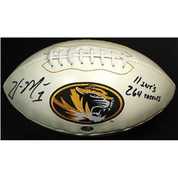 William Moore Signed Missouri Tigers Logo Football Inscribed "11 INT'S 264 TACKLES" (Radtke COA)