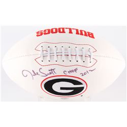 Jake Scott Signed Georgia Bulldogs Logo Football Inscribed "CHOF 2012" (Radtke Hologram)
