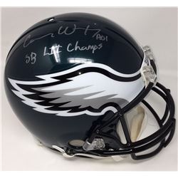 Carson Wentz Signed Eagles Full-Size Authentic On-Field Helmet Inscribed "SB LII Champs" (Fanatics H