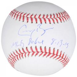 Greg Bird Signed OML Baseball Inscribed "MLB Debut 8-13-15" (Fanatics Hologram  MLB Hologram)