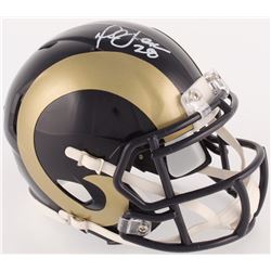 Marshall Faulk Signed Rams Mini Speed Helmet (Radtke COA)