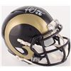 Image 1 : Marshall Faulk Signed Rams Mini Speed Helmet (Radtke COA)