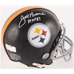 Joe Greene Signed Steelers Throwback Mini Helmet Inscribed "HOF 87" (Radtke COA)
