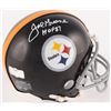 Image 1 : Joe Greene Signed Steelers Throwback Mini Helmet Inscribed "HOF 87" (Radtke COA)