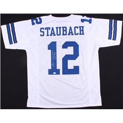Roger Staubach Signed Jersey Inscribed "HOF '85" (JSA COA)