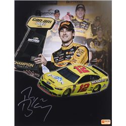 Ryan Blaney Signed 2018 Daytona Duel Win NASCAR 11x14 Photo (PA COA)