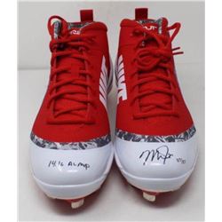 Mike Trout Signed Pair of Angels Nike Zoom 4 Cleats Inscribed "14.16 AL MVP" (Steiner COA)