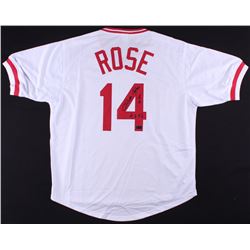 Pete Rose Signed Jersey Inscribed "4256" (Radtke COA)