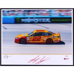 Joey Logano Signed NASCAR Limited Edition 11x14 Photo #/22 (PA COA)