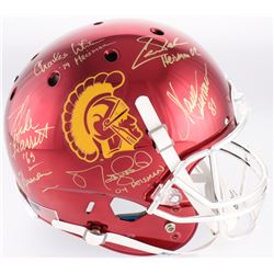 USC Trojans Full-Size Chrome Helmet Signed by (5) with Charles White, Marcus Allen, Matt Leinart (Ra