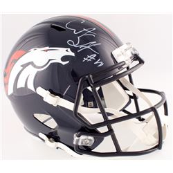 Courtland Sutton Signed Broncos Full-Size Speed Helmet (Beckett COA)