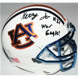 Kerryon Johnson Signed Auburn Tigers Custom Chrome Mini-Helmet Inscribed "War Eagle!" (Radtke COA)