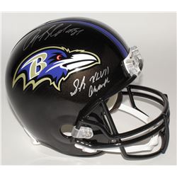 Anquan Boldin Signed Ravens Full-Size Helmet Inscribed "SB XLVII Champs" (JSA COA)