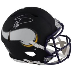 Stefon Diggs Signed Vikings Custom Matte Black Full-Size Authentic On-Field Speed Helmet (Fanatics H