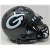 Image 1 : Aaron Rodgers Signed Packers LE Custom Hydro Dipped Grey Full-Size Authentic On-Field Helmet Inscrib