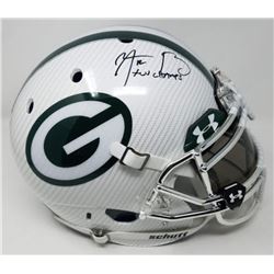 Aaron Rodgers Signed Packers LE Custom Hydro Dipped White Full-Size Authentic On-Field Helmet Inscri