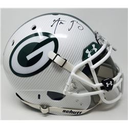 Aaron Rodgers Signed Packers LE Custom Hydro Dipped White Full-Size Authentic On-Field Helmet (Stein