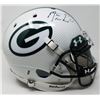 Image 1 : Aaron Rodgers Signed Packers LE Custom Hydro Dipped White Full-Size Authentic On-Field Helmet Inscri