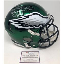 Carson Wentz Signed LE Eagles Chrome Full-Size Authentic On-Field Speed Helmet Inscribed "Philly Nat