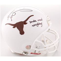Ricky Williams Signed Texas Longhorns Full-Size Authentic On-Field Helmet Inscribed "Smoke Weed Ever