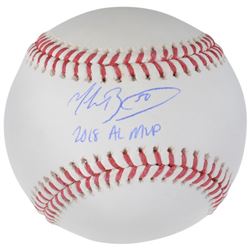 Mookie Betts Signed Baseball Inscribed "2018 AL MVP" (Fanatics Hologram)