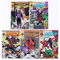 Lot of (5) 1989 "The Amazing Spider-Man" Marvel Comic Books