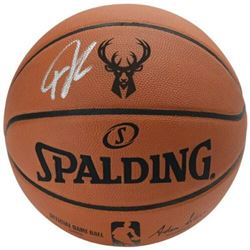 Giannis Antetokounmpo Signed Official Milwaukee Bucks Logo NBA Game Ball (Fanatics Hologram)