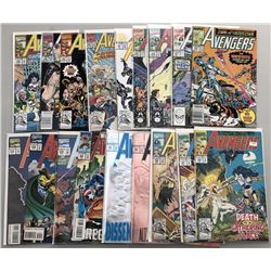 Lot of (38) 1990-1996 Marvel Avengers Comic Books