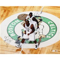 Glen "Big Daddy" Davis  Nate Robinson Signed Boston Celtics 16x20 Photo (JSA COA)