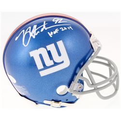 Michael Strahan Signed New York Giants Mini Helmet Inscribed "HOF 2014" (JSA COA)