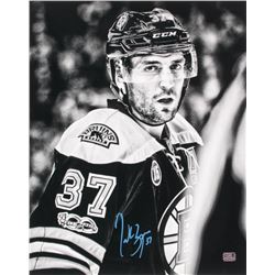 Patrice Bergeron Signed Boston Bruins 16x20 Photo (Bergeron Hologram)