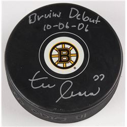 Zdeno Chara Signed Boston Bruins Signed Logo Hockey Puck Inscribed "Bruins Debut 10-06-06" (Chara Ho