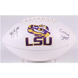 Brad Wing Signed LSU Tigers Logo Football Inscribed "Geaux Tigers!" (JSA COA)