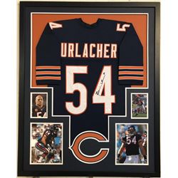 Brian Urlacher Signed 35x43 Custom Framed Jersey (JSA COA)