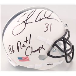 Shane Conlan Signed Penn State Nittany Lions Mini Helmet Inscribed "86 Natl Champs" (JSA COA)